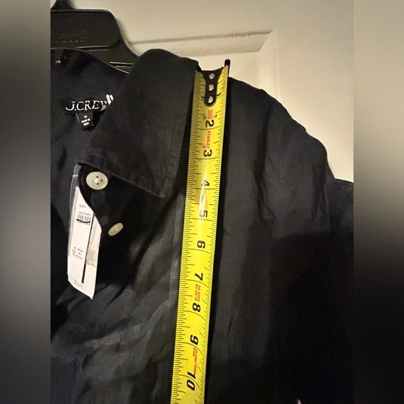 NWT J Crew Cerise shirtdress in dip-dyed ramie Size 10 - Picture 10 of 12